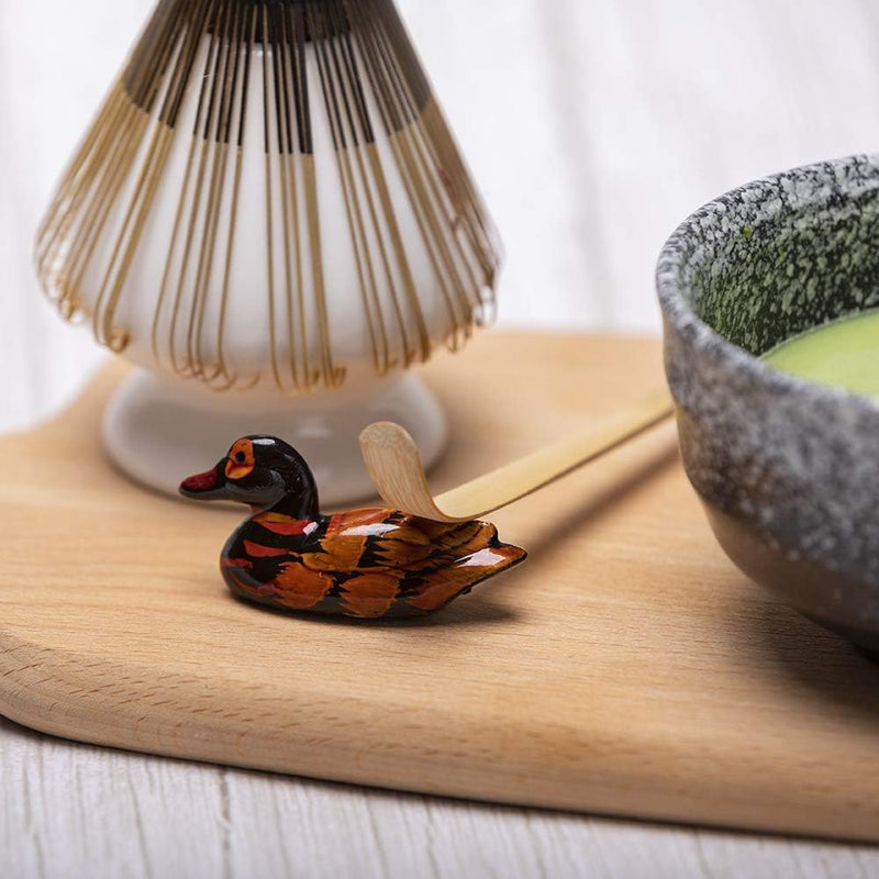 Bamboo Matcha Tea Whisk Set (Chasen) Matcha Bowl (Chawan) Bamboo Scoop (Chashaku) Ceramic Whisk Holder Handmade Matcha Ceremony Starter Kit For Traditional Japanese Tea Ceremony (7 Pcs).