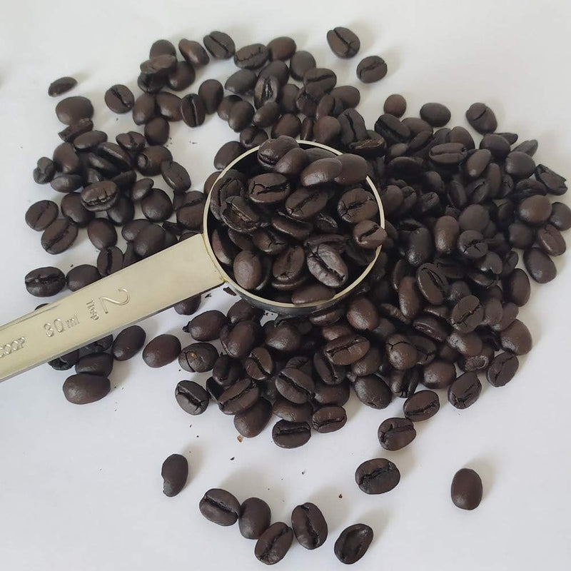 CoaGu Stainless Steel Coffee Scoop: Dual-Measure 1 Tbsp & 2 Tbsp Long Handle Tablespoon for Precise Scooping from Large Coffee Bags or Baking Ingredients