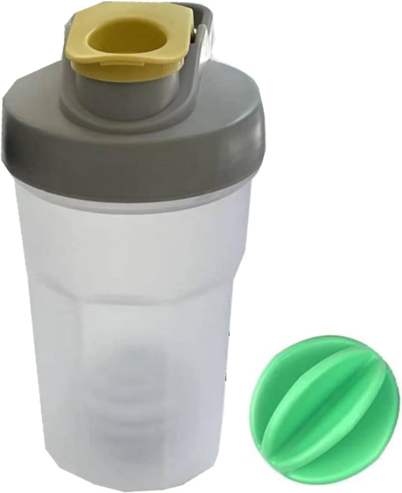 Protein Shaker Bottle Blender for Shake and Pre Work Out, Best Shaker Cup (BPA free) w. Classic Loop Top & Whisk Ball, Kitchen Water Bottle (16OZ-400ML-1PACK, Black Top/Black Body)