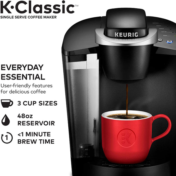 Keurig K-Classic Single Serve Coffee Maker with Eight O'Clock The Original Medium Roast, 32 K-Cup Pods