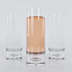 LEMONSODA Premium Crystal Bubble Base Highball Collins Glasses - Set of 4-12OZ - Fully Sealed Heavy Bottom Bubble Base - Great for Water, Juice, Beer, Cocktails, and More