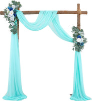 Wedding Arch Draping Fabric Blue Backdrop Curtain 1 Panel Tulle Ceiling Drapes for Weddings Bridal Ceremony Party Decor
