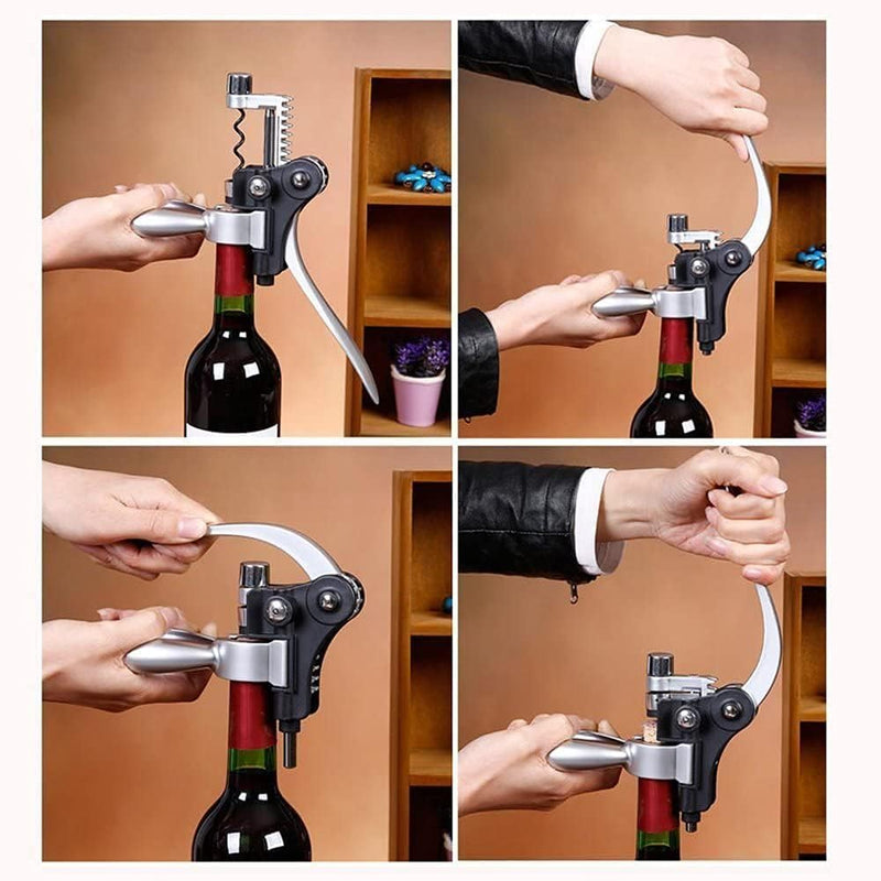 Wine Opener,Wine Bottle Opener, Wine Accessories Areator Wine Opener Kit, Red wine Corkscrew Set with Wood Case,Wine Gift with Luxury Packaging