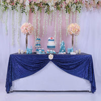 Sequin Tablecloth Rectangular Navy Blue Sequin Table Cloth for Wedding-60X105