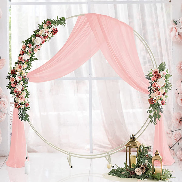 Wedding Arch Draping Fabric Blush Backdrop Curtain 1 Panel Tulle Ceiling Drapes for Weddings and Events