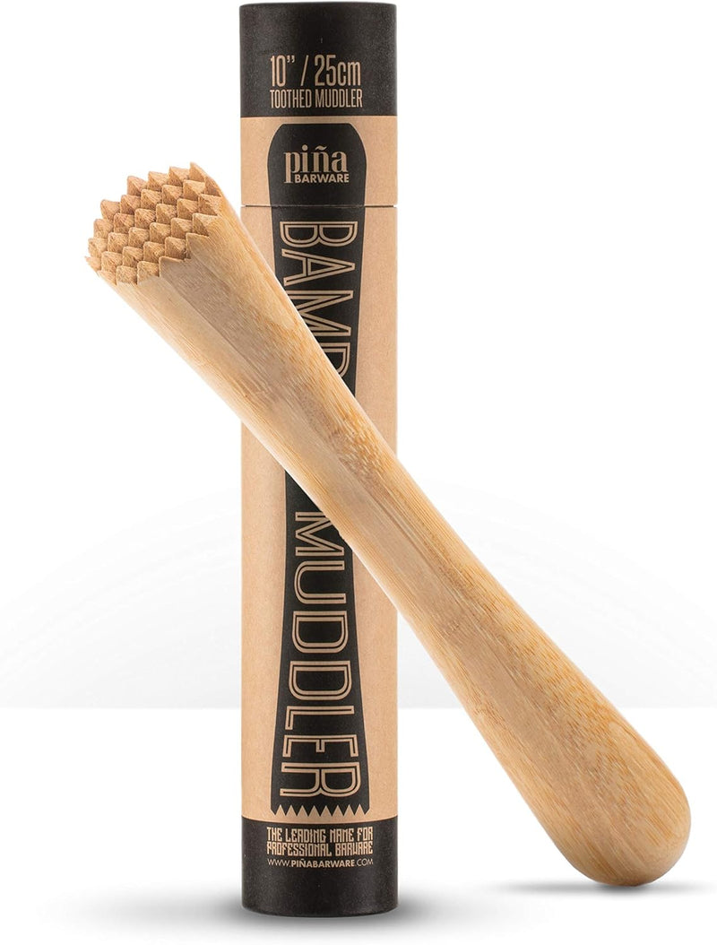 Piña Barware Professional Cocktail Muddler - 12" / 30cm Bamboo with Smooth Muddler (One Muddler)