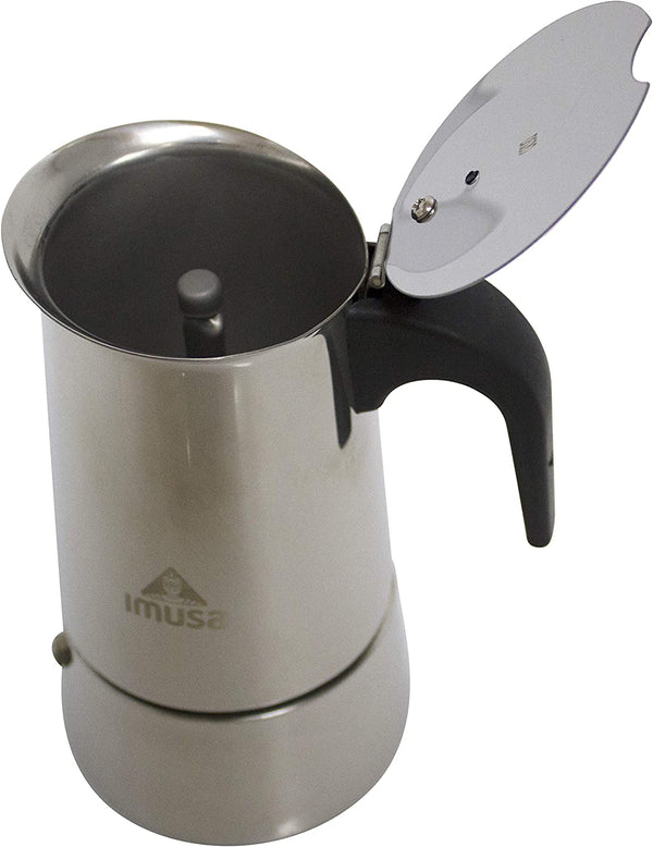 IMUSA USA B120-22062M Stainless Steel Stovetop Espresso Coffeemaker 6-Cup, Silver