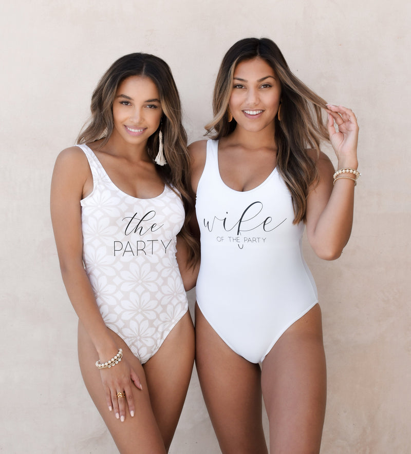 Bachelorette One-Piece Swimsuit for Bride and Bridesmaids