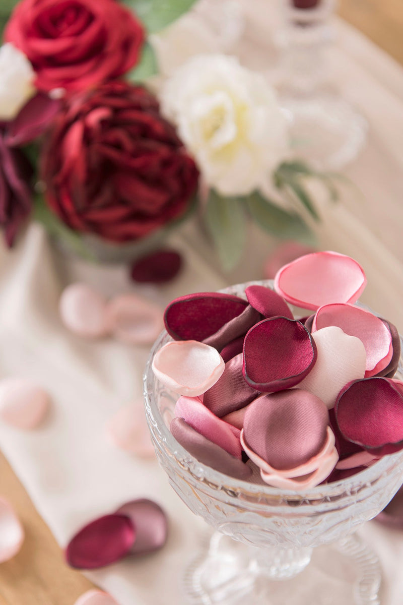 Blush  Pink Silk Rose Petals