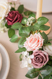 5ft Flower Garlands in Dusty Rose & Cream
